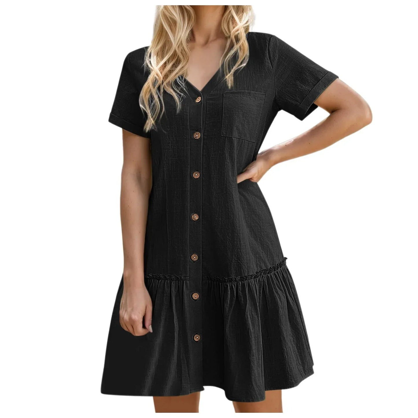 ⌛Limited-Time Offer-Casual Cotton Linen Dress