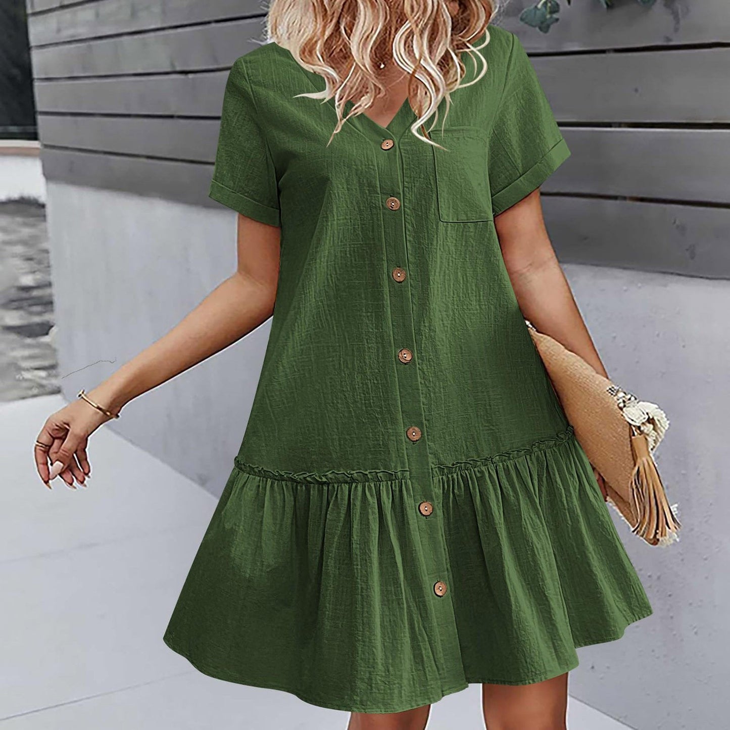 ⌛Limited-Time Offer-Casual Cotton Linen Dress