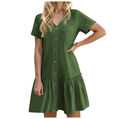 ⌛Limited-Time Offer-Casual Cotton Linen Dress