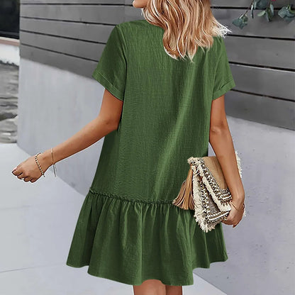 ⌛Limited-Time Offer-Casual Cotton Linen Dress