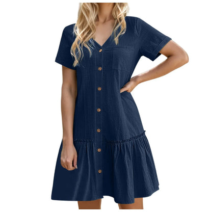 ⌛Limited-Time Offer-Casual Cotton Linen Dress