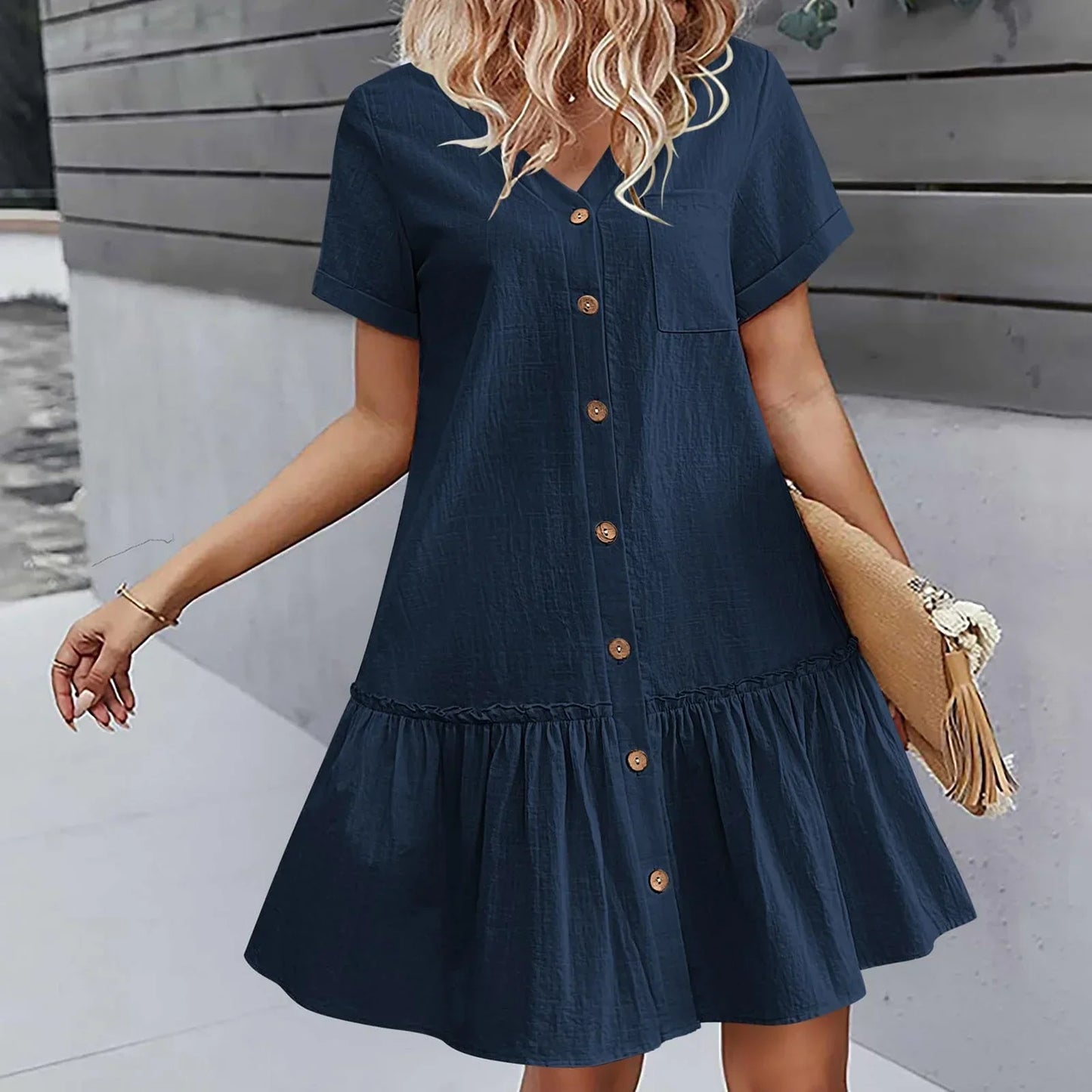 ⌛Limited-Time Offer-Casual Cotton Linen Dress