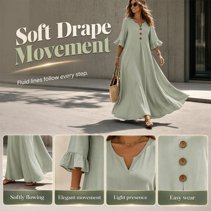 ⌛Limited-Time Offer-Women’s V Neck Loose Maxi Dress