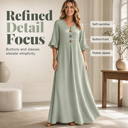 ⌛Limited-Time Offer-Women’s V Neck Loose Maxi Dress