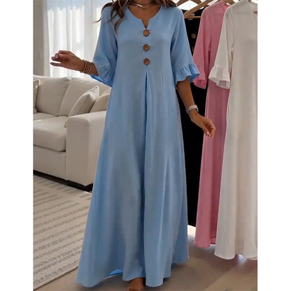 ⌛Limited-Time Offer-Women’s V Neck Loose Maxi Dress