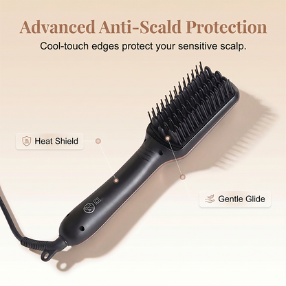 Negative Ion 2-in-1 Hair Straightener Brush