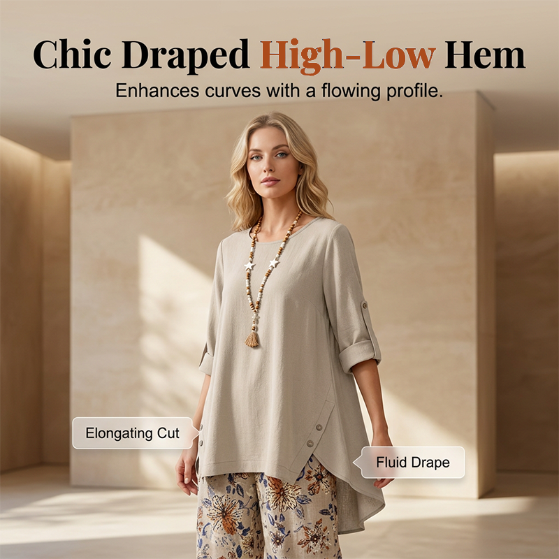 💥50% Off New Arrivals-Women's Cotton Linen Half Sleeve Top