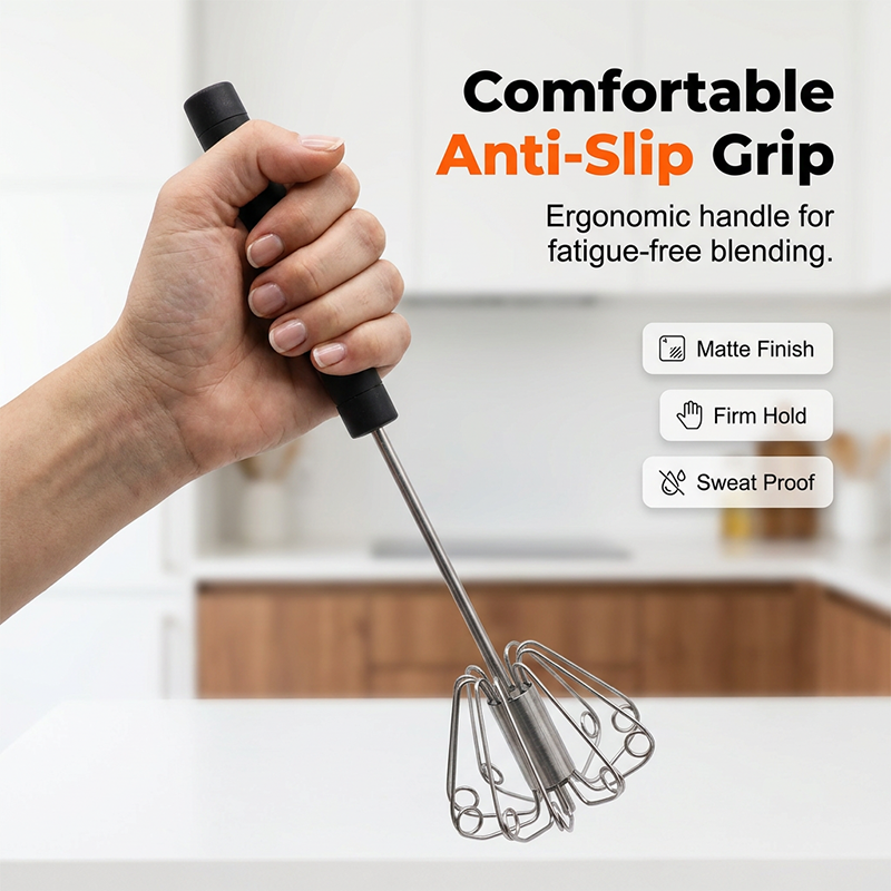 ⚡Buy 2 Get 1 Free⚡Stainless Steel Hand Egg Beater | Effortless Whisking – No Batter Splatter, Dishwasher Safe & Built to Last