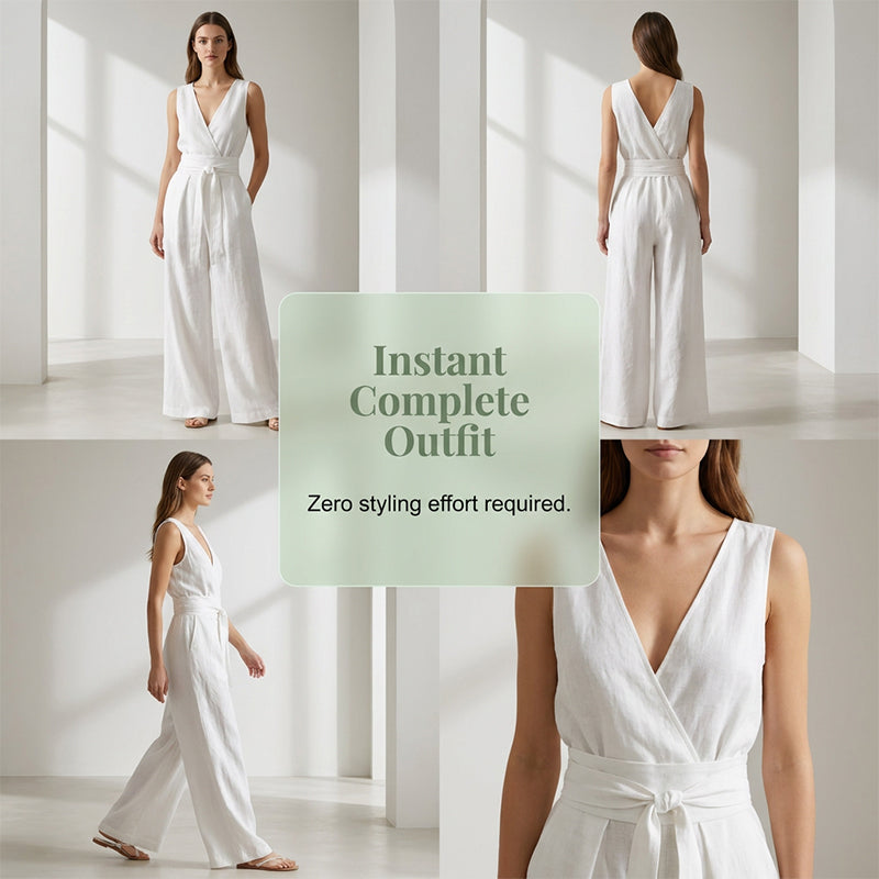 🔥New Products Now Available-Summer Fashion Sleeveless Top & Wide-Leg Pants Set