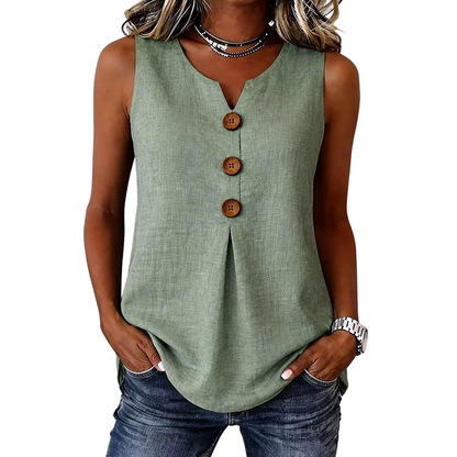 ⌛Limited-Time Offer-Women's V-Neck Sleeveless Cotton Linen Vest