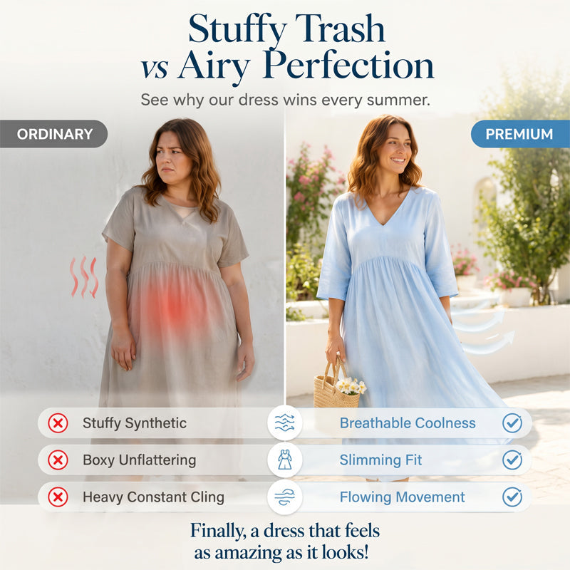 Women's V-Neck 3/4 Sleeve Maxi Dress