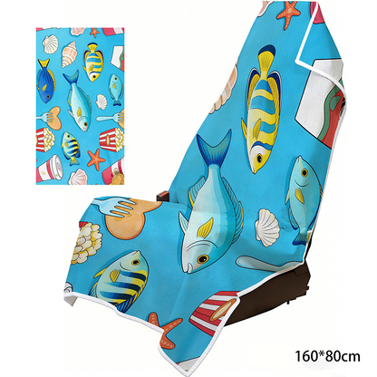 ⏳Limited-time 50% off⏰2-in-1 Microfiber Beach Towel & Car Seat Cover❄️💺