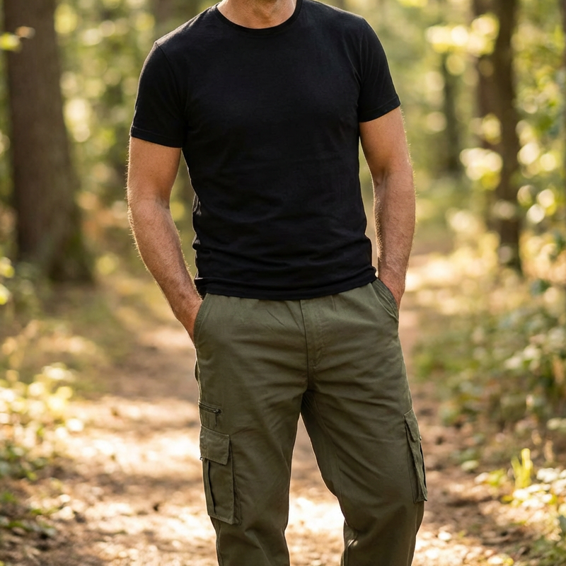 👖 59% OFF NOW! 🧵 Men's Multi-Pocket Relaxed Fit Cargo Pants – Durable & breathable – Perfect for work, hiking or everyday wear – practical and comfortable 🌿✨