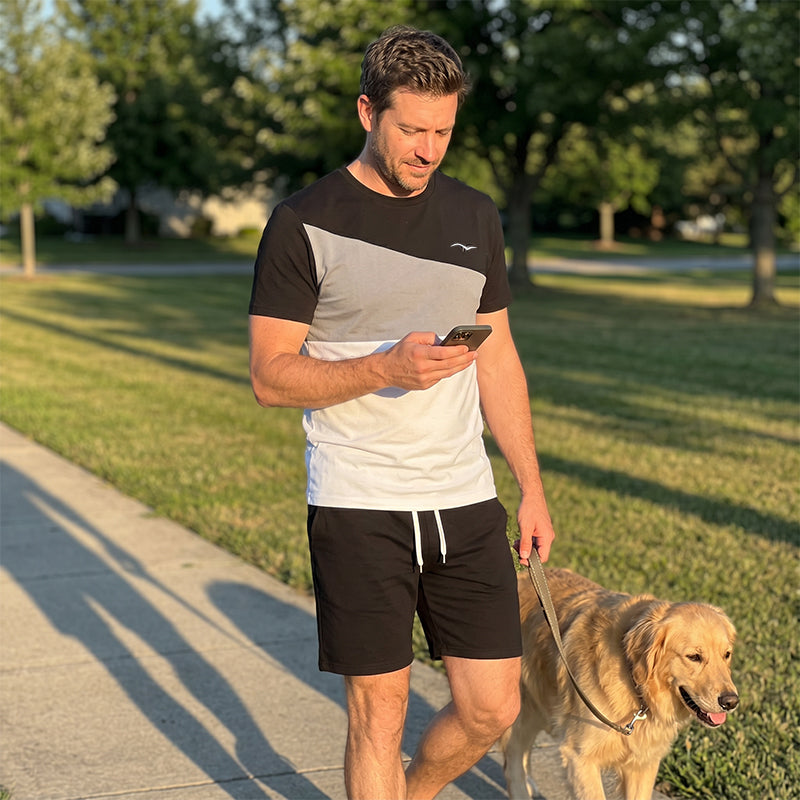 ⌛Limited-Time Offer-Men Color-Block T-Shirt and Shorts Set
