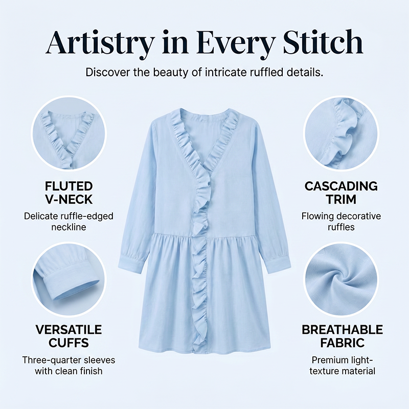 🔥New Arrivals & Best Sellers-Women's Elegant Ruffled V-Neck Top