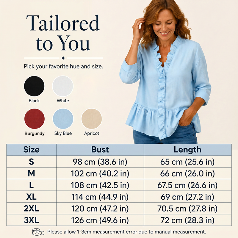 🔥New Arrivals & Best Sellers-Women's Elegant Ruffled V-Neck Top