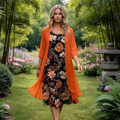 ⌛Limited-Time Offer-Women Floral Midi Dress