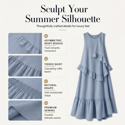 ⌛Limited-Time Offer-Women's Sleeveless Ruffle Maxi Dress