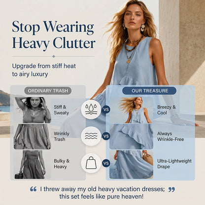 ⌛Limited-Time Offer-Women's Sleeveless Ruffle Maxi Dress