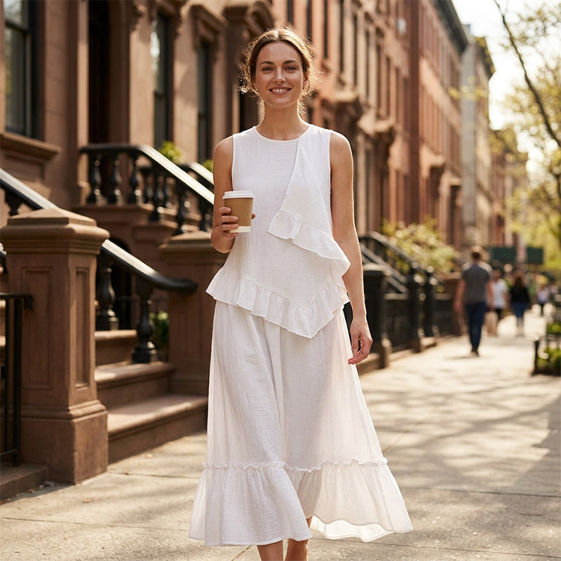 ⌛Limited-Time Offer-Women's Sleeveless Ruffle Maxi Dress