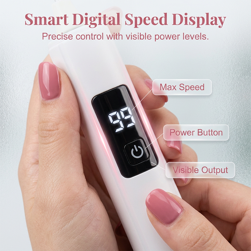 🥳2026 HOT SALE🥳💞50K+ SOLD!💅✨ Professional Electric Nail Polisher – Smooths thick nails, 99-speed display. Multiple heads for shaping & buffing. Salon at home! 🌟💎