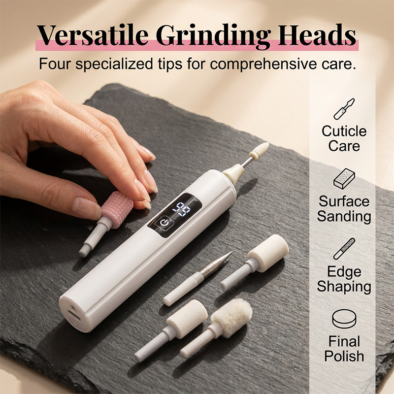 🥳2026 HOT SALE🥳💞50K+ SOLD!💅✨ Professional Electric Nail Polisher – Smooths thick nails, 99-speed display. Multiple heads for shaping & buffing. Salon at home! 🌟💎