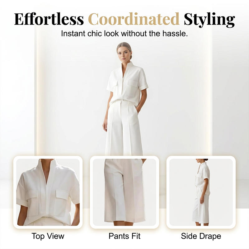 ⌛Limited-Time Offer-Women Loose Solid Color Two Piece Set