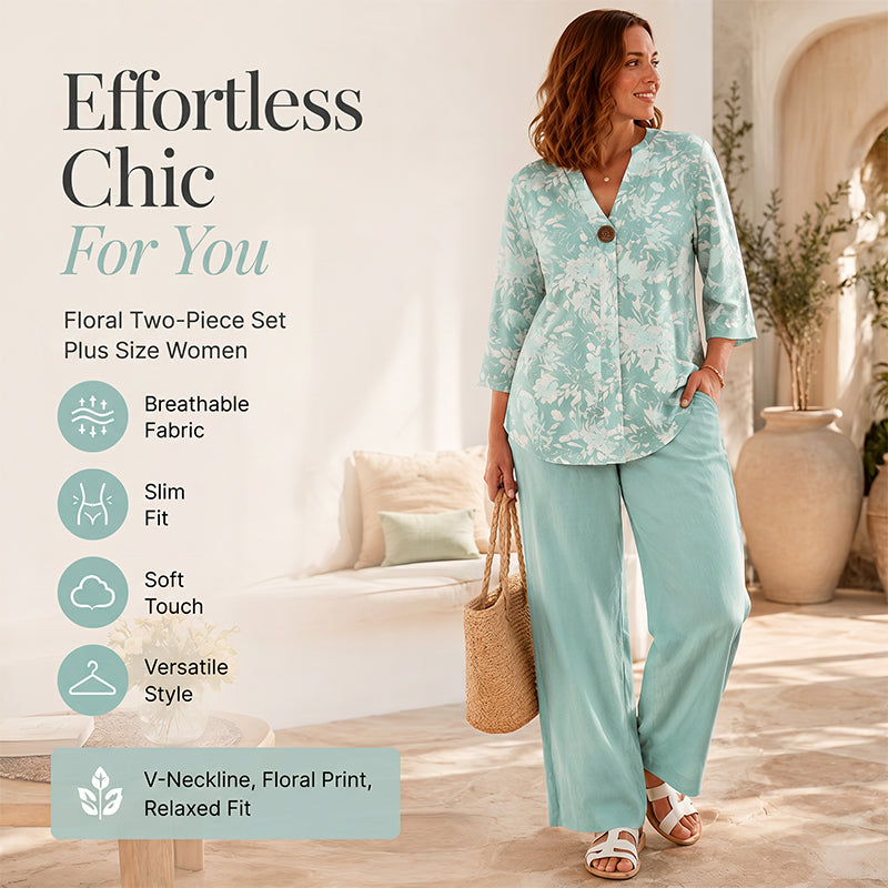 🔥Limited-Time Offer-Women's Casual V-Neck 2-Piece Set