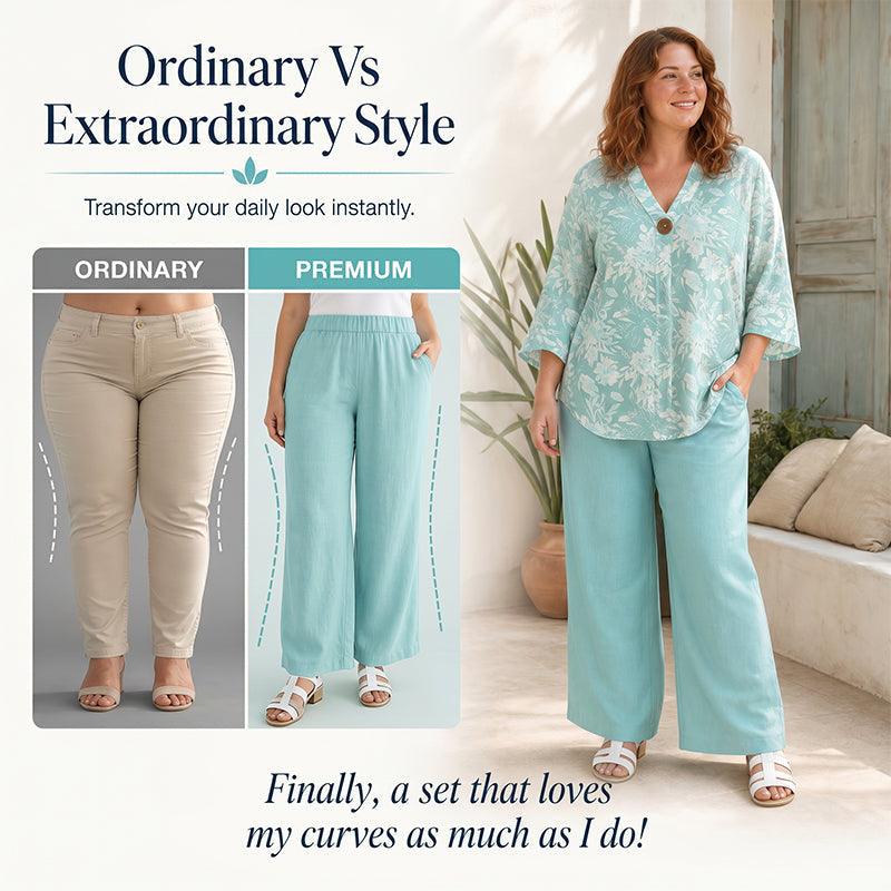 🔥Limited-Time Offer-Women's Casual V-Neck 2-Piece Set
