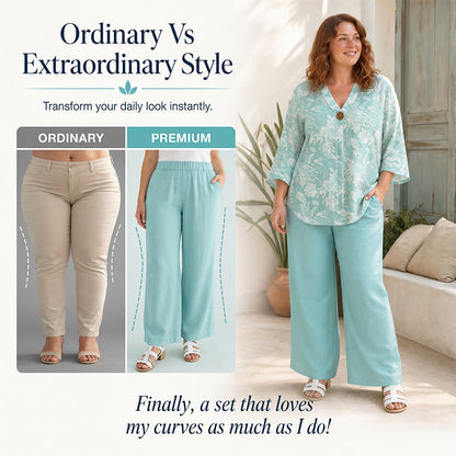 🔥Limited-Time Offer-Women's Casual V-Neck 2-Piece Set