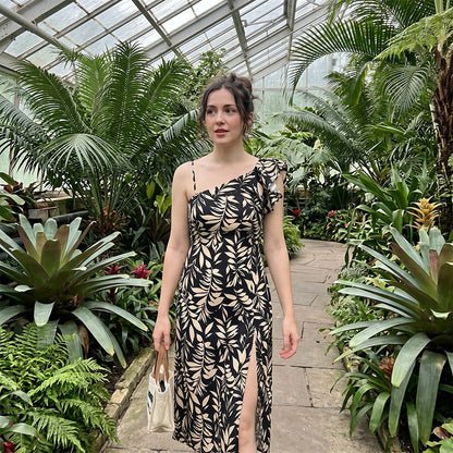 ⌛Limited-Time Offer-Women Summer Backless Midi Dress with Side Split