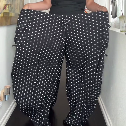 ⌛Limited-Time Offer-Women's Casual Wide Leg Polka Dot Pants