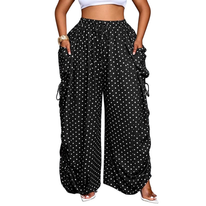 ⌛Limited-Time Offer-Women's Casual Wide Leg Polka Dot Pants