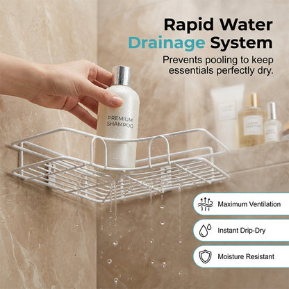 ⌛Limited-Time Offer-Space-Saving No-Drill Corner Shower Caddy