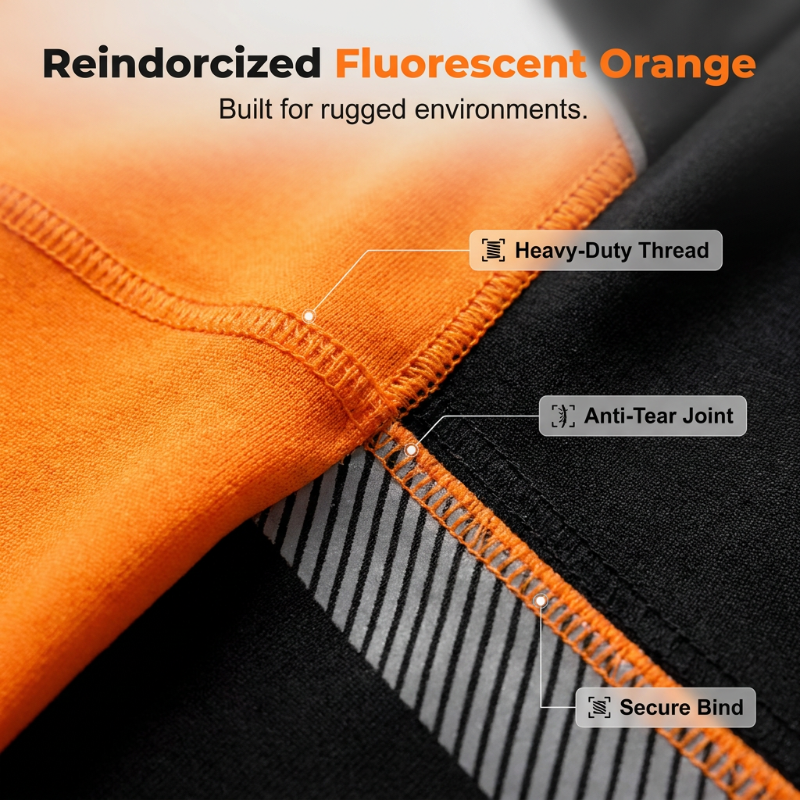 🔥Limited-Time Offer-Men’s Fluorescent Color Block Athletic Shirt Outdoor Safety Tee