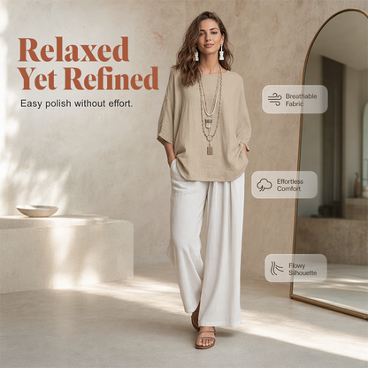 ⌛Limited-Time Offer-Women's Loose Top & Wide-Leg Pants 2-Piece Set