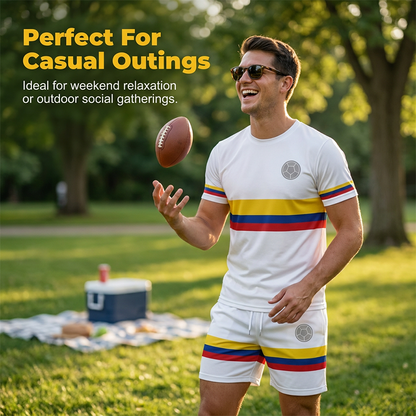 Men's Casual Short Sleeve Tee and Shorts Set