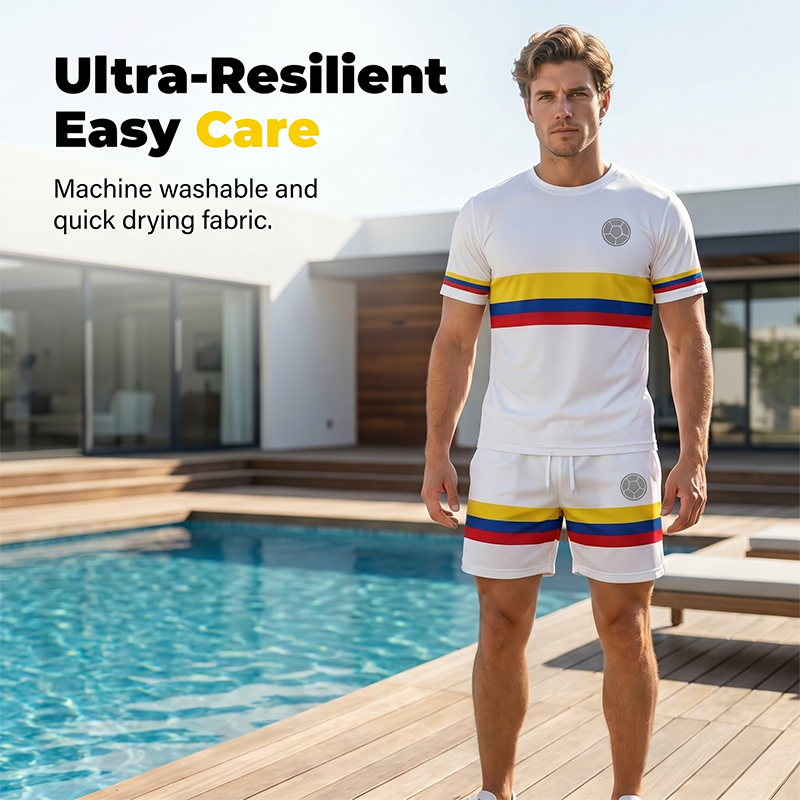 Men's Casual Short Sleeve Tee and Shorts Set