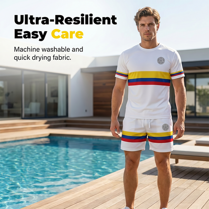 Men's Casual Short Sleeve Tee and Shorts Set