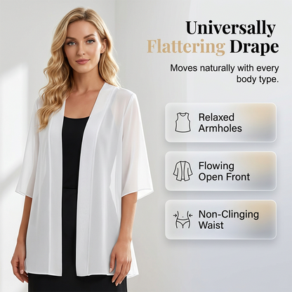 ⌛Limited-Time Offer-Women's Chiffon Open Front Cardigan Loose