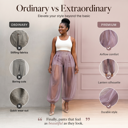 ⌛Limited-Time Offer-Women's Mesh Panel Lantern Pants