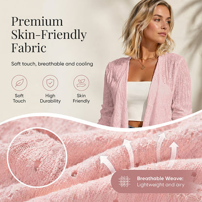 ⌛Limited-Time Offer-Women's Casual Textured Open Front Cardigan