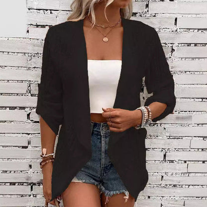 ⌛Limited-Time Offer-Women's Casual Textured Open Front Cardigan
