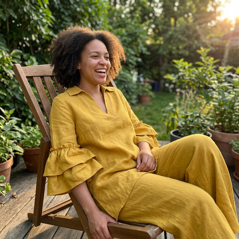⌛Limited-Time Offer-Women's Minimalist Long Sleeve Top & Wide Leg Pants