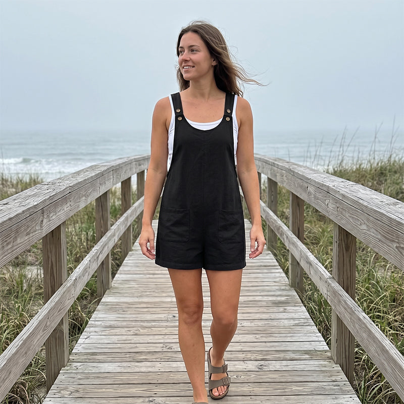 ⌛Limited-Time Offer-Women's Relaxed-Fit Casual Short Overalls