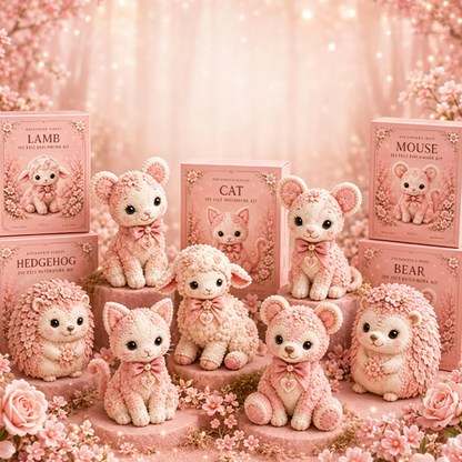 🎀50% OFF🎁Pink Enchanted Forest DIY Felt Patchwork Kit