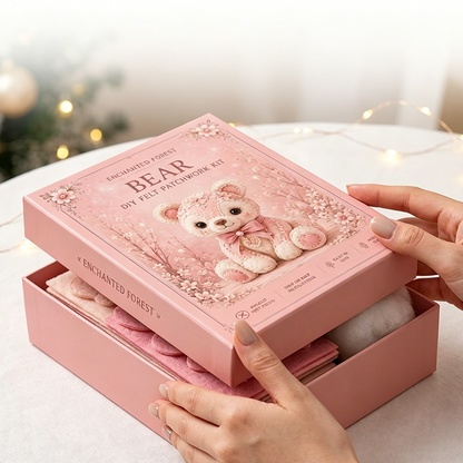 🎀50% OFF🎁Pink Enchanted Forest DIY Felt Patchwork Kit