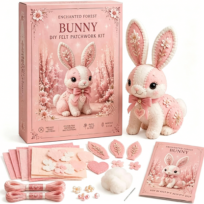🎀50% OFF🎁Pink Enchanted Forest DIY Felt Patchwork Kit