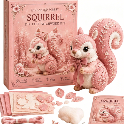🎀50% OFF🎁Pink Enchanted Forest DIY Felt Patchwork Kit