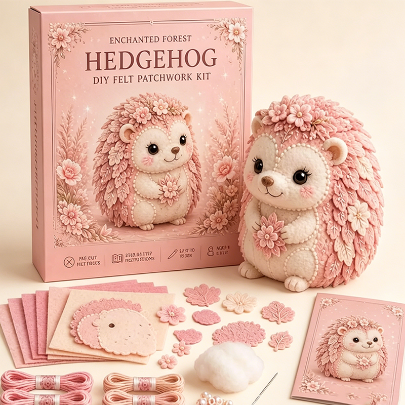 🎀50% OFF🎁Pink Enchanted Forest DIY Felt Patchwork Kit